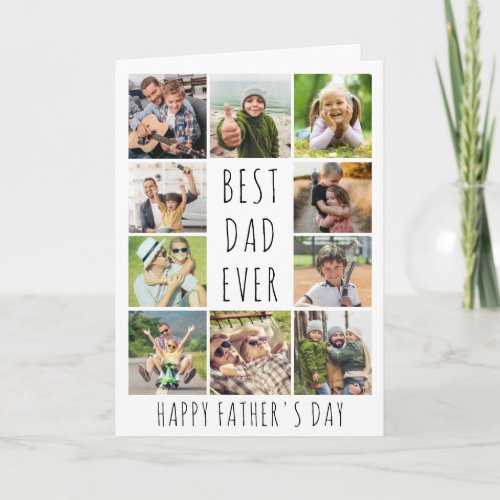 Father's Day 12 Photos Modern Holiday Card