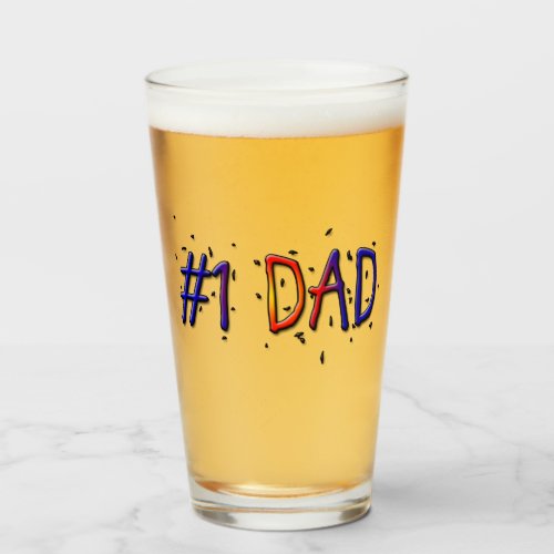 Fathers Day 1 Dad Glass