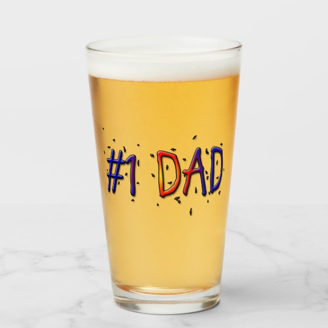 Father's Day #1 Dad Glass (Front Filled)