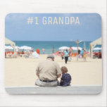 Father&#39;s Day #1 Grandpa Custom Photo Mouse Pad
