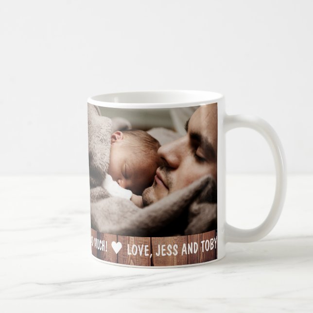 Father's Day 2 Photo Personalized Coffee Mug (Right)