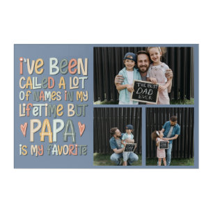 Father's Day 3 Photo Collage Acrylic Print