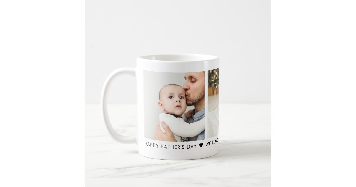 Father's Day 3 Photo Personalized Coffee Mug