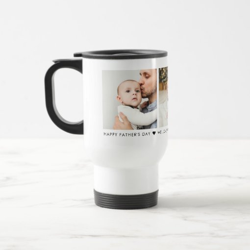 Father's Day 3 Photo Personalized Travel Mug Zazzle