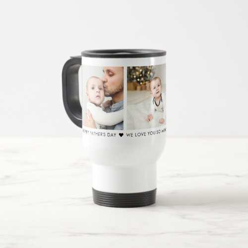 Fathers Day 3 Photo Personalized Travel Mug