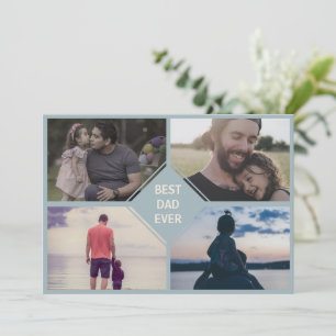 Father's day 4 photo collage card