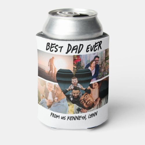 Fathers Day 5 Photo Collage gift Can Cooler