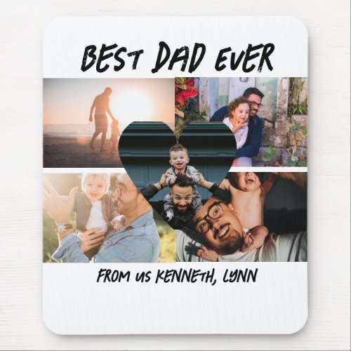 Fathers Day 5 Photo Collage gift Mouse Pad
