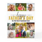 Fathers Day 8 Photo Collage Personalized Card