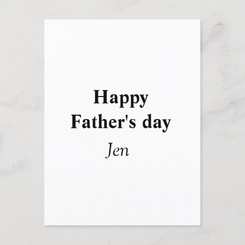 fathers day add your name text image editable  inv postcard