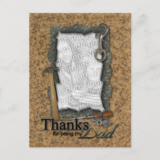 Father's Day ADD YOUR PHOTO Tools Postcard (Front)