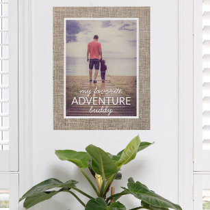 Father's Day Adventure Buddy Faux Canvas Print
