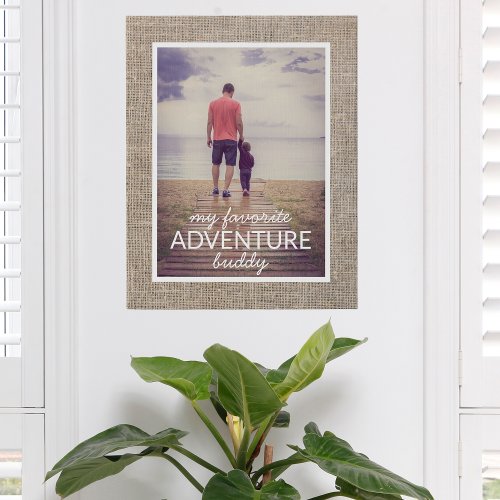 Fathers Day Adventure Buddy Faux Canvas Print