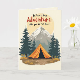 Fathers Day Adventure Camping Theme Card