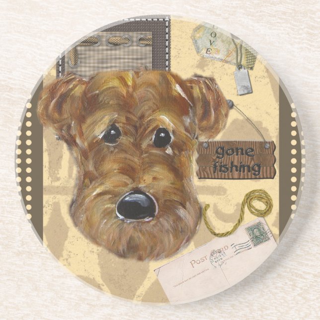 FATHER'S DAY AIREDALE COASTER (Front)