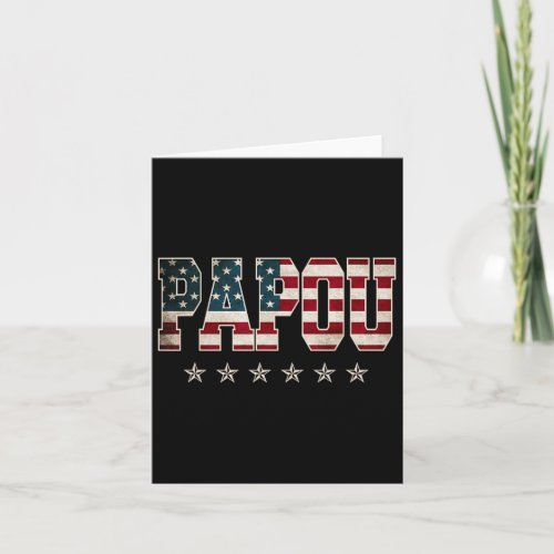 Fathers Day American Flag 4th Of July Gift  Card