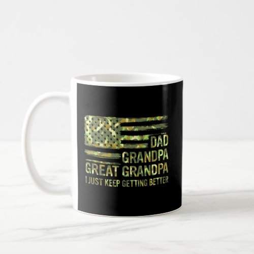 Fathers Day American Flag Dad Grandpa Great Grandp Coffee Mug