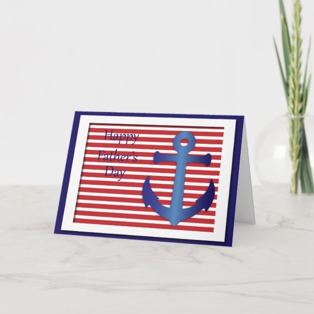 Father's Day Anchor Nautical Card (Front)