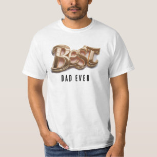 *~* Father's Day AP86 BEST DAD EVER Gold T-Shirt