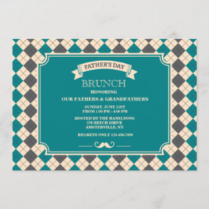 Father's Day Argyle Invitation