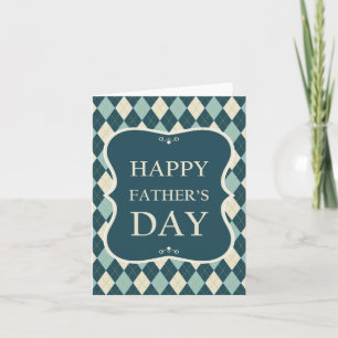 Father's Day, Argyle Pattern Card