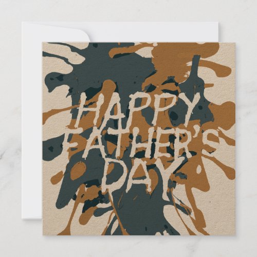 Fathers Day Artsy Abstract  Holiday Card
