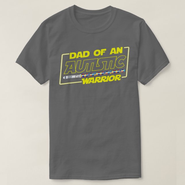 Fathers Day Autism Warrior Awareness Dad T Shirt f (Design Front)