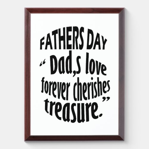 Fathers Day Award Plaque