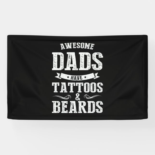 Father's Day Awesome Dads Have Tattoos Banner (Horizontal)