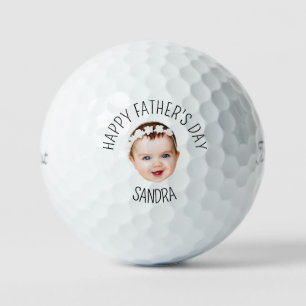 Father's Day Baby Portrait New Dad Announcement    Golf Balls