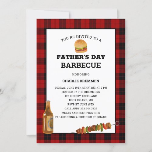 Fathers Day Backyard Barbecue Invitation