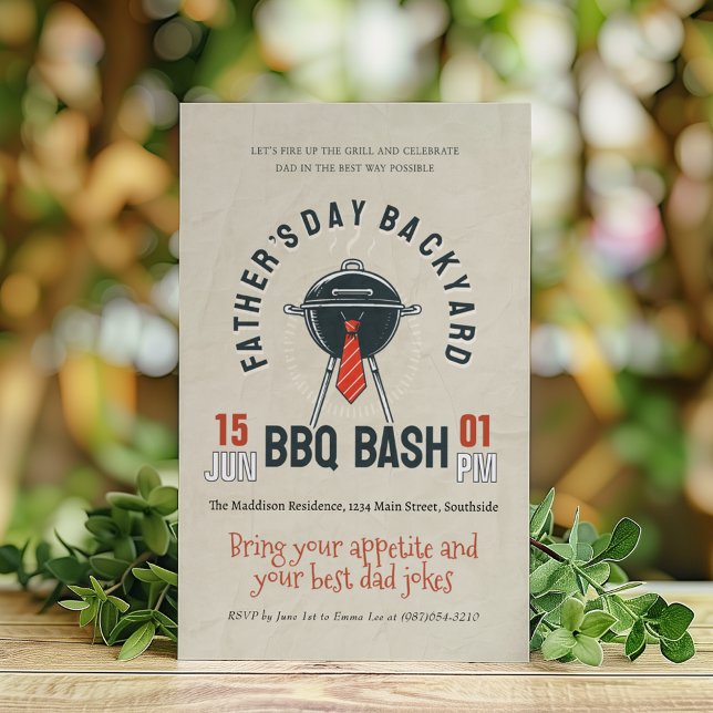Father's Day Backyard BBQ Bash Party Invitation (Creator Uploaded)
