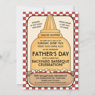 Father's Day Barbeque Party Invitations