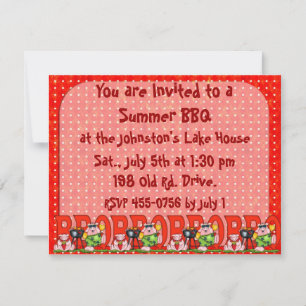 Father's Day BarBQ invitation Family reunion