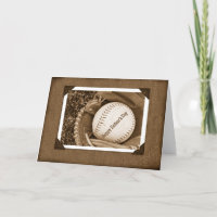 Baseball Father's Day Individual Father's Day Greeting Cards by Robert and  Stella