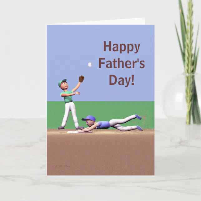 Fathers Day Baseball Characters Card | Zazzle