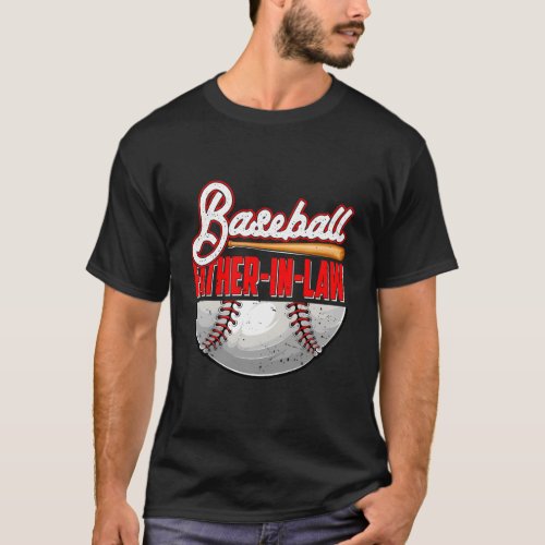 FatherS Day Baseball Father_In_Law From Son Daugh T_Shirt
