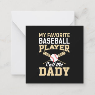 Father's Day Baseball Player Call Me Dad Note Card