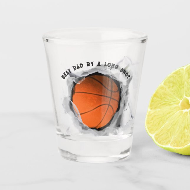 Father's Day Basketball Dad Shot Glass (Front)