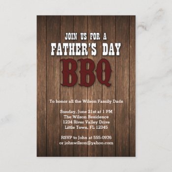 Father's Day Bbq Invitation by SunflowerDesigns at Zazzle