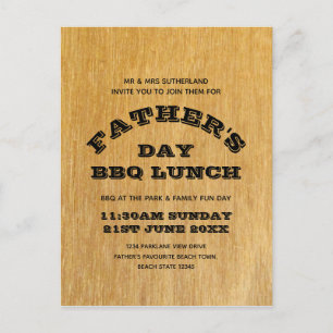 Father's Day BBQ Invitation Postcard
