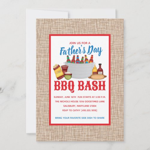 Fathers Day BBQ Party Invitations