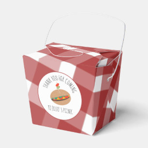 Father's Day BBQ Picnic Event Sandwich Favor Boxes