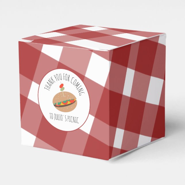 Father's Day BBQ Picnic Event Sandwich Favor Boxes (Front Side)