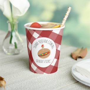 Father's Day BBQ Picnic Event Sandwich Paper Cups