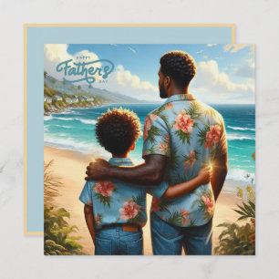 Father's Day Beach Bond Ethnic Father & Son