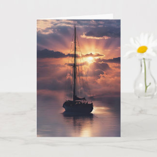 Fathers Day Beautiful Seascape Inspirational Card
