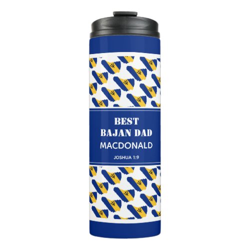 Fathers Day BEST BAJAN DAD Custom Barbados Thermal Tumbler