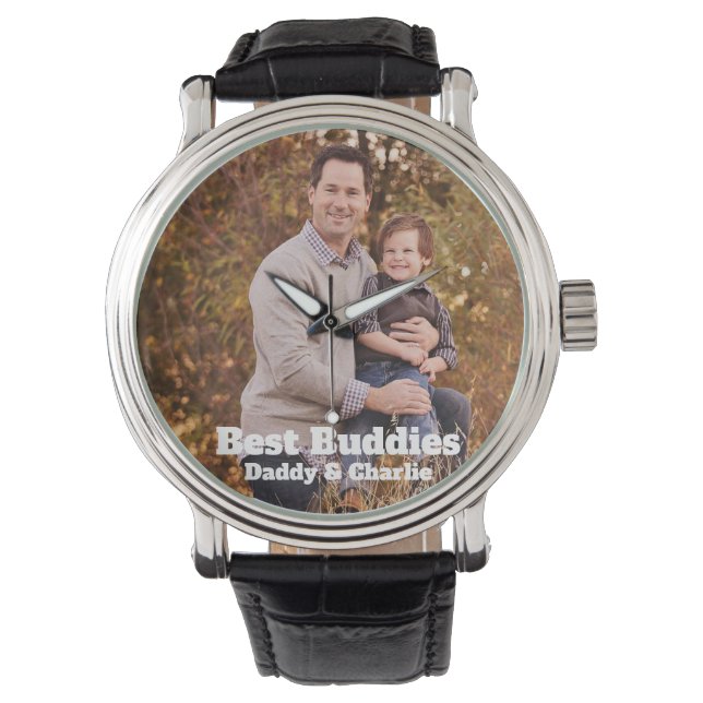 Fathers Day Best Buddies Daddy and Child Photo Watch (Front)