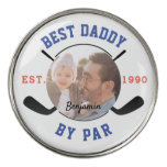 Father's Day Best Dad By Par Retro Photo Monogram Golf Ball Marker Father's Day Best Dad By Par Retro Photo Monogram Golf Ball Marker